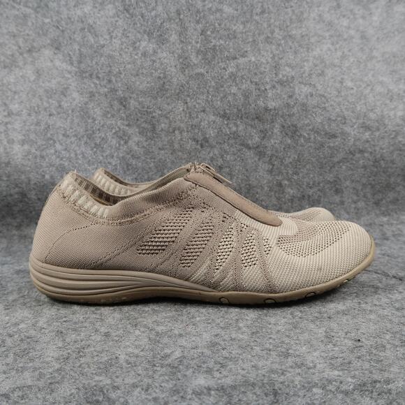 Skechers Shoes Women 8.5 Slip On Unity Transcend Zip Casual Trainers Sporty Knit